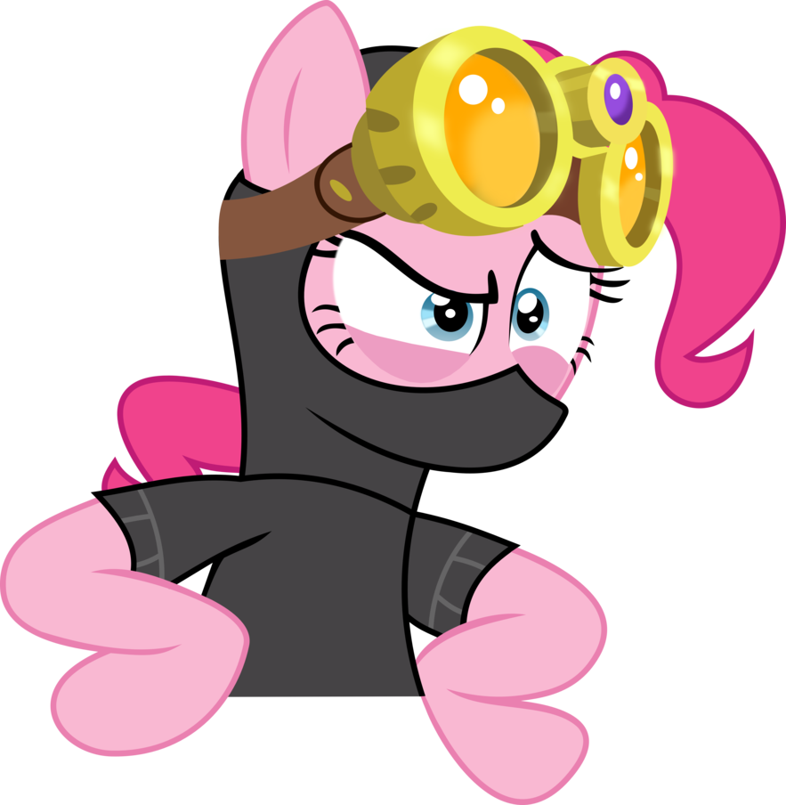 Cartoon Of A Pink Pony Wearing Goggles