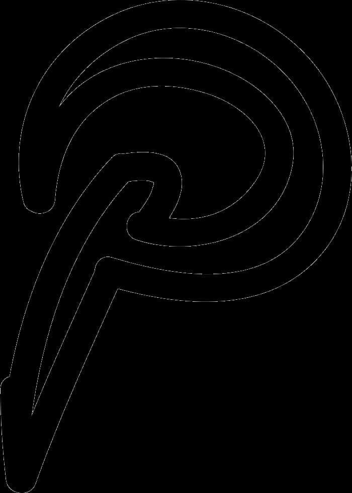 A Black And White Image Of A Spiral