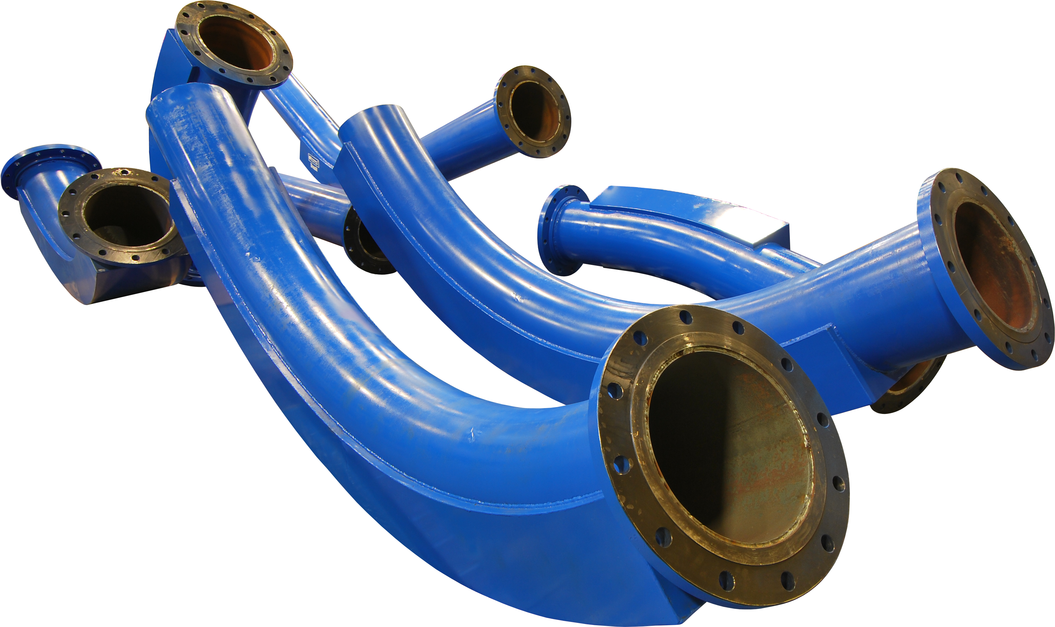 Blue Pipes With Gold Rims