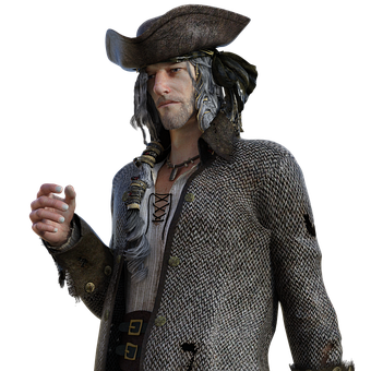 A Man Wearing A Pirate Garment
