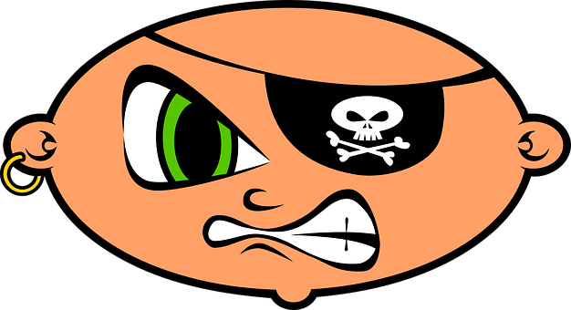 A Cartoon Of A Pirate