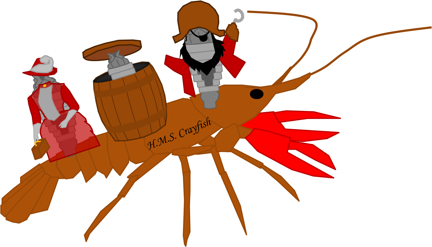 A Cartoon Of A Lobster With A Barrel Of Beer