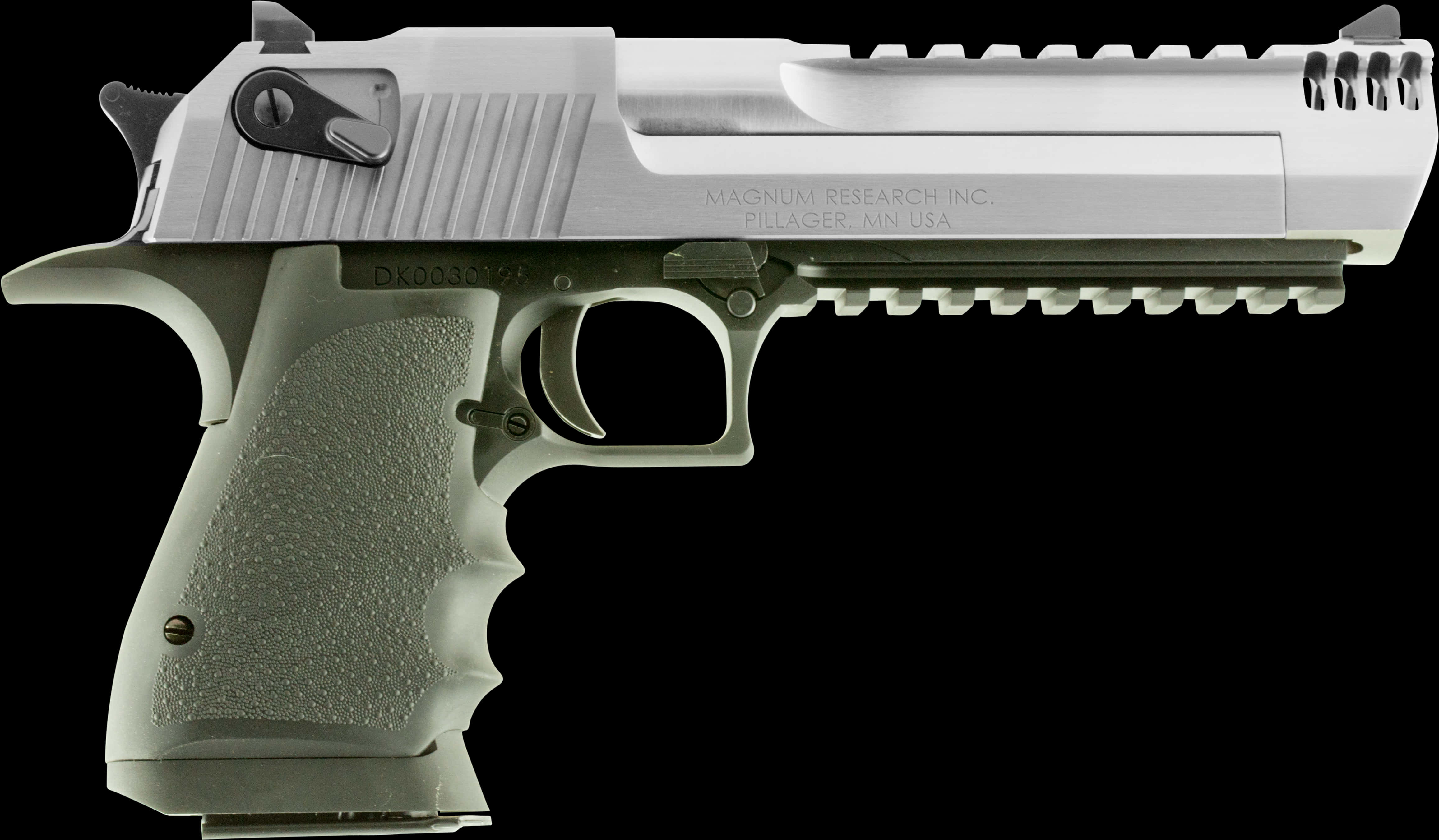 A Silver And Black Handgun