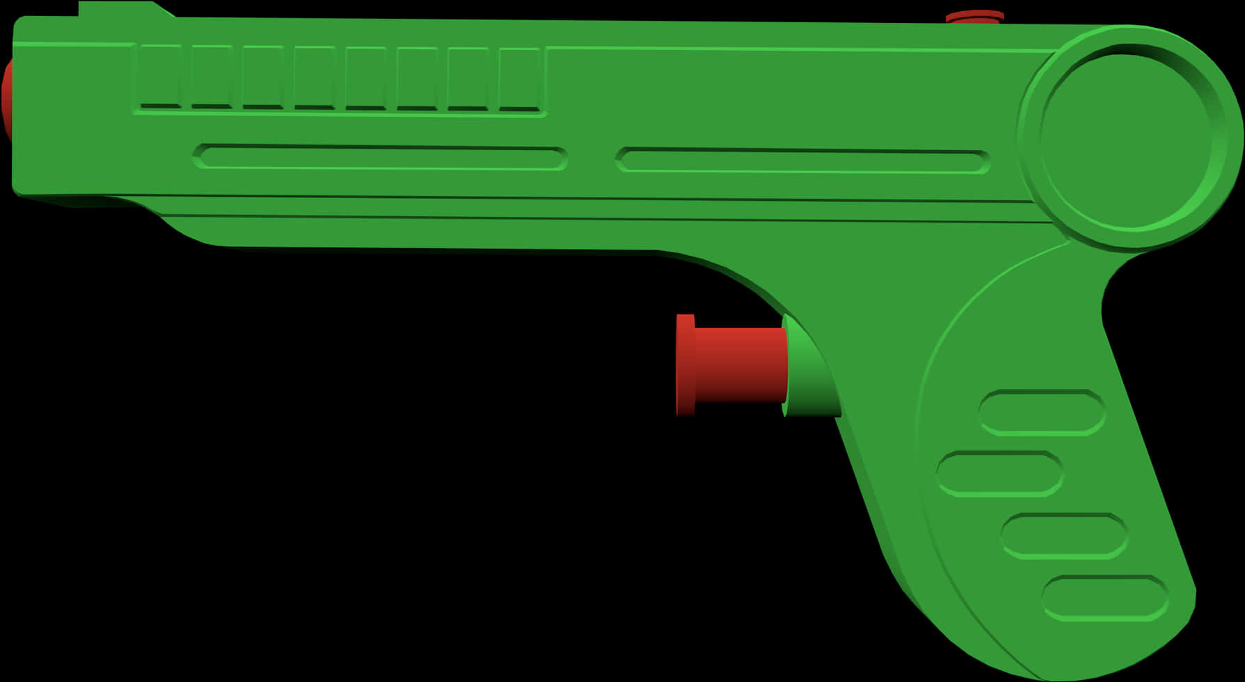 A Green And Red Toy Gun