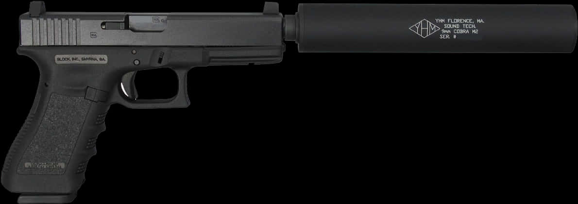 A Black Gun With A Black Background
