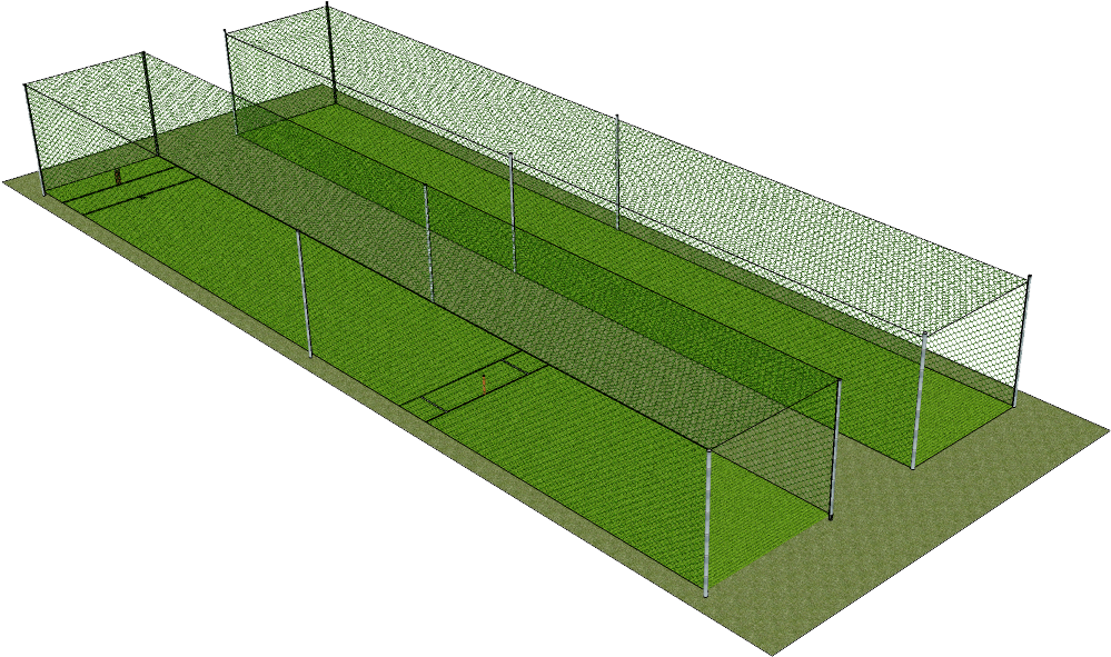 A Wire Mesh And Net On A Tennis Court