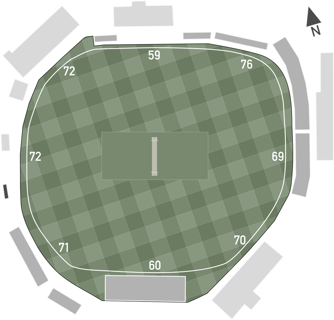 A Map Of A Cricket Stadium