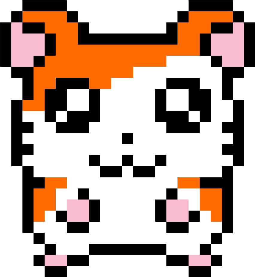 A Pixelated Cartoon Of A Cat