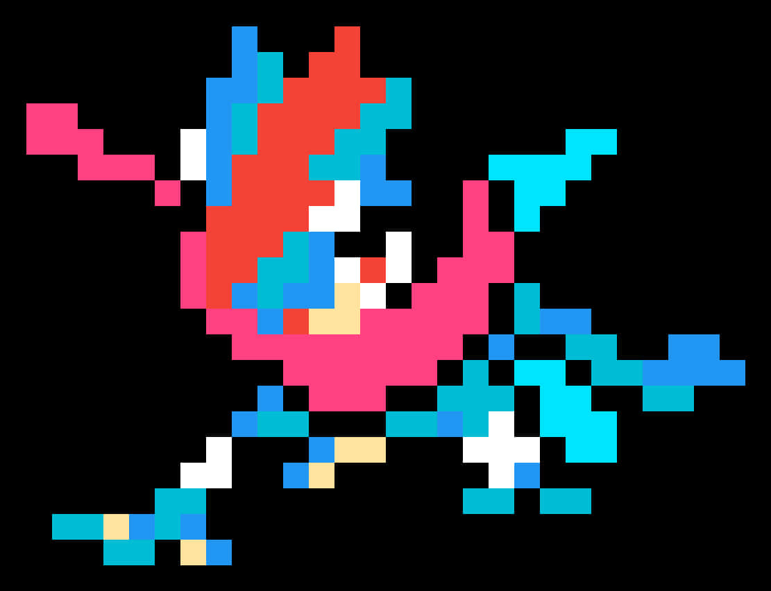 Pixel Art Pokemon Greninja, Hd Png Download