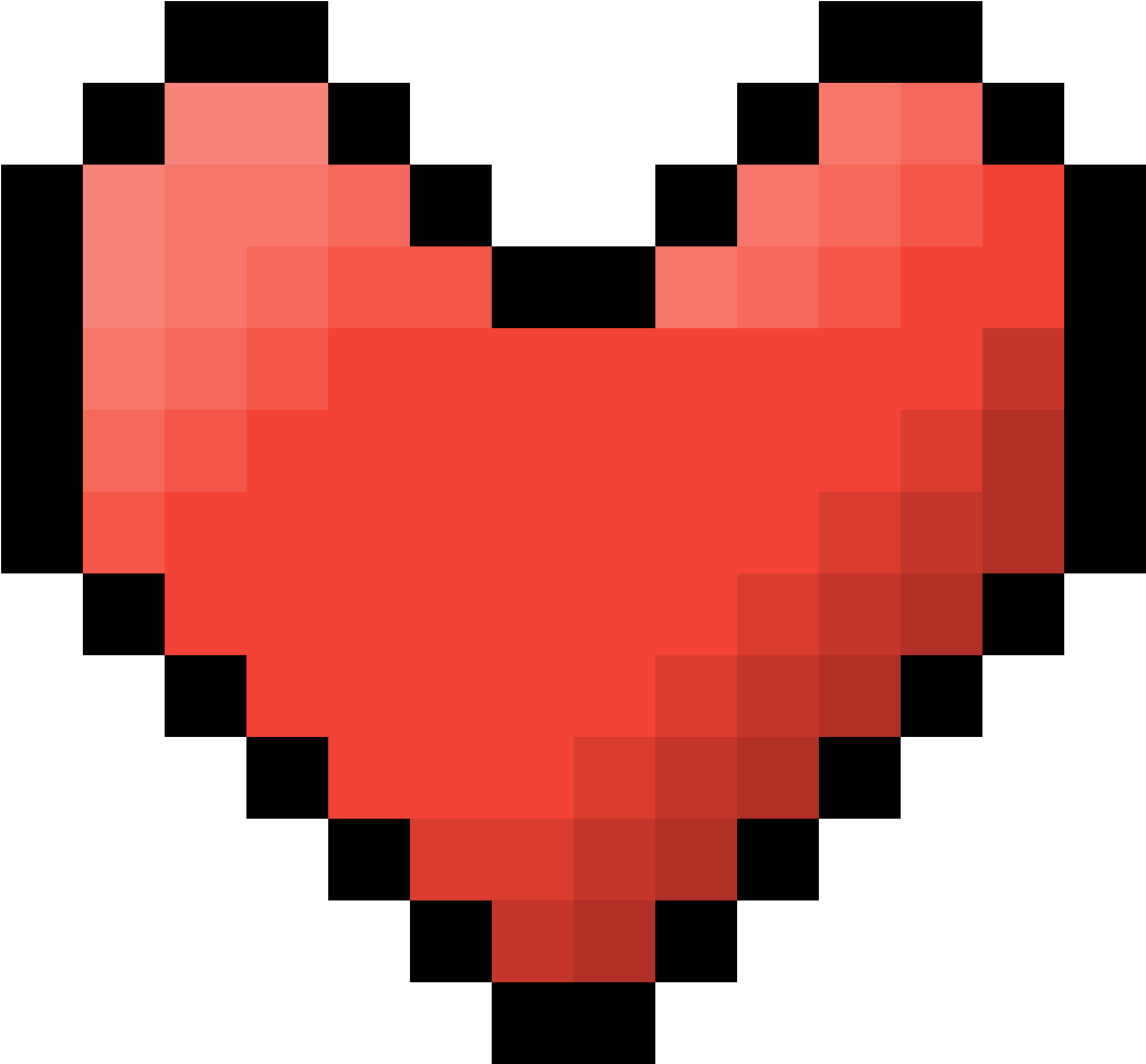 Pixel Heart Png 1051 X 976