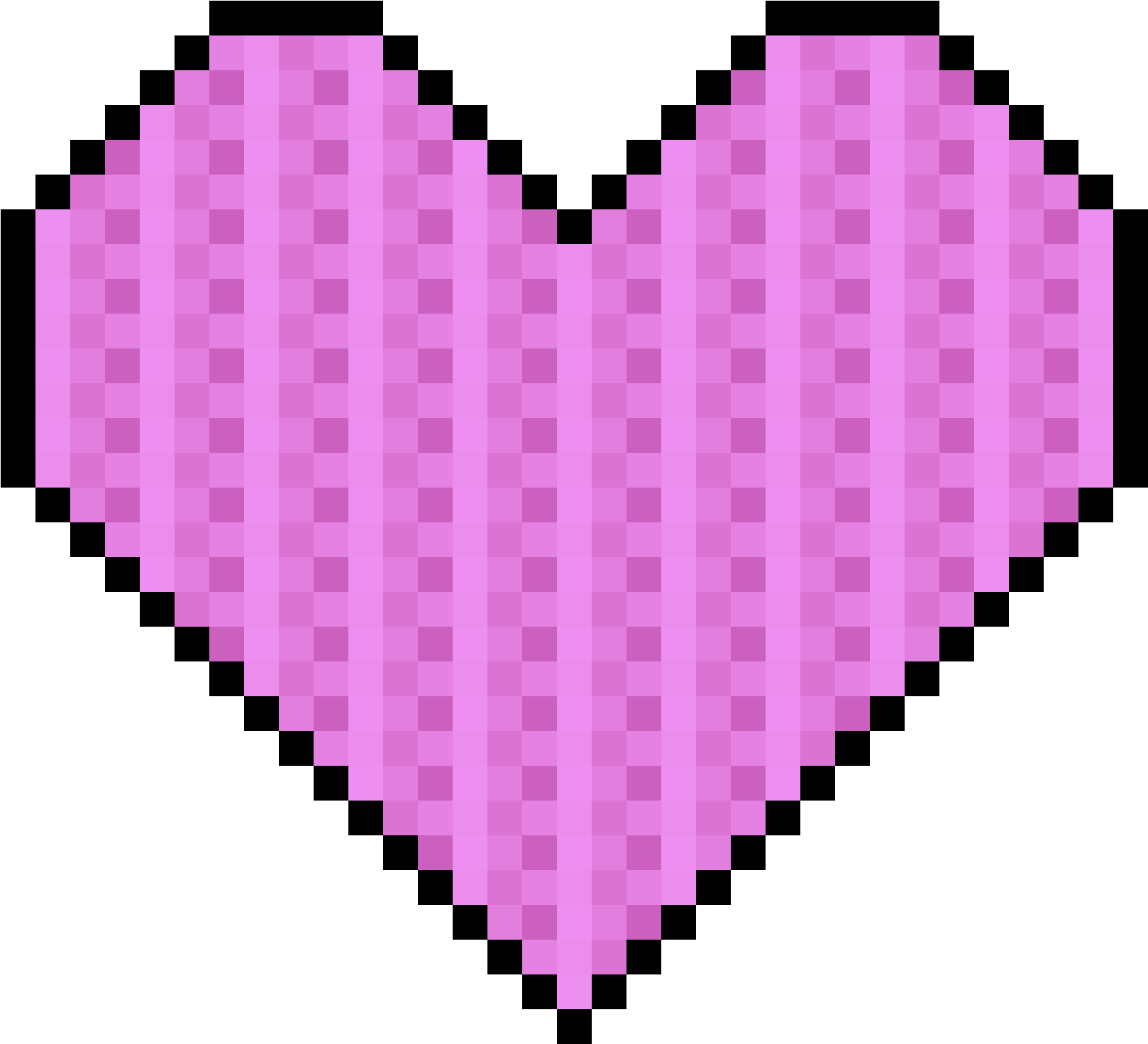 Pixel Heart Png 1651 X 1501