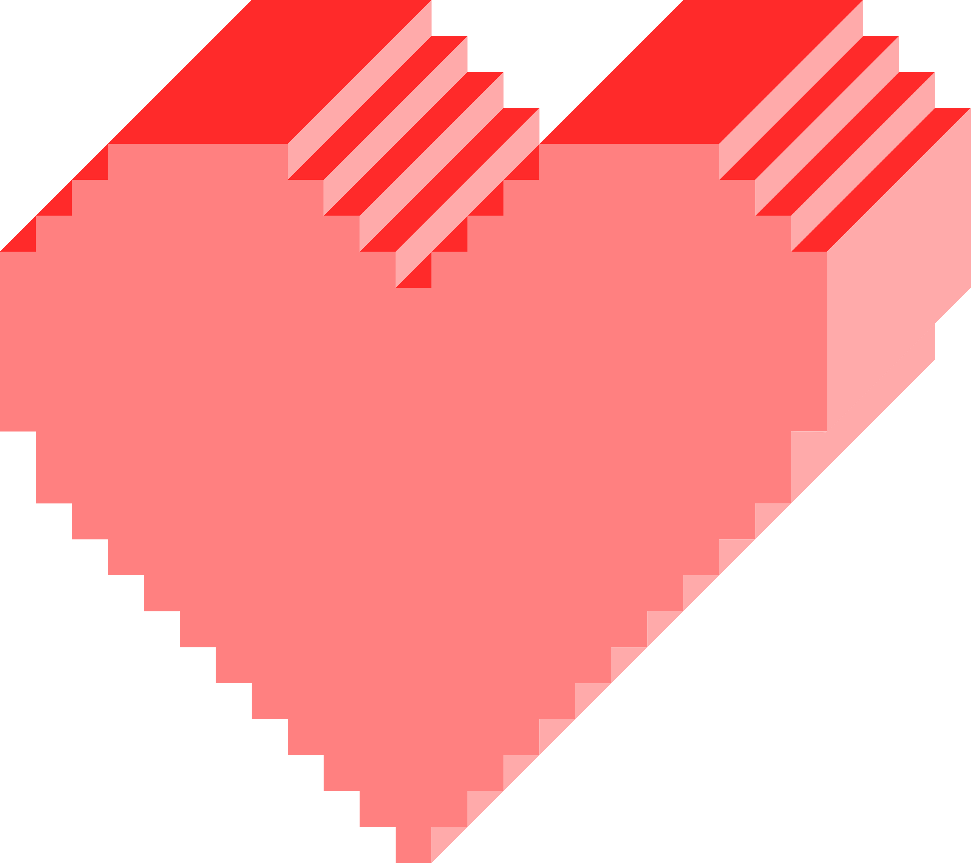 Pixel Heart Png 3257 X 2895