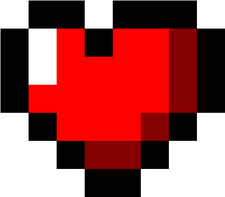 Pixel Heart Png 441 X 386