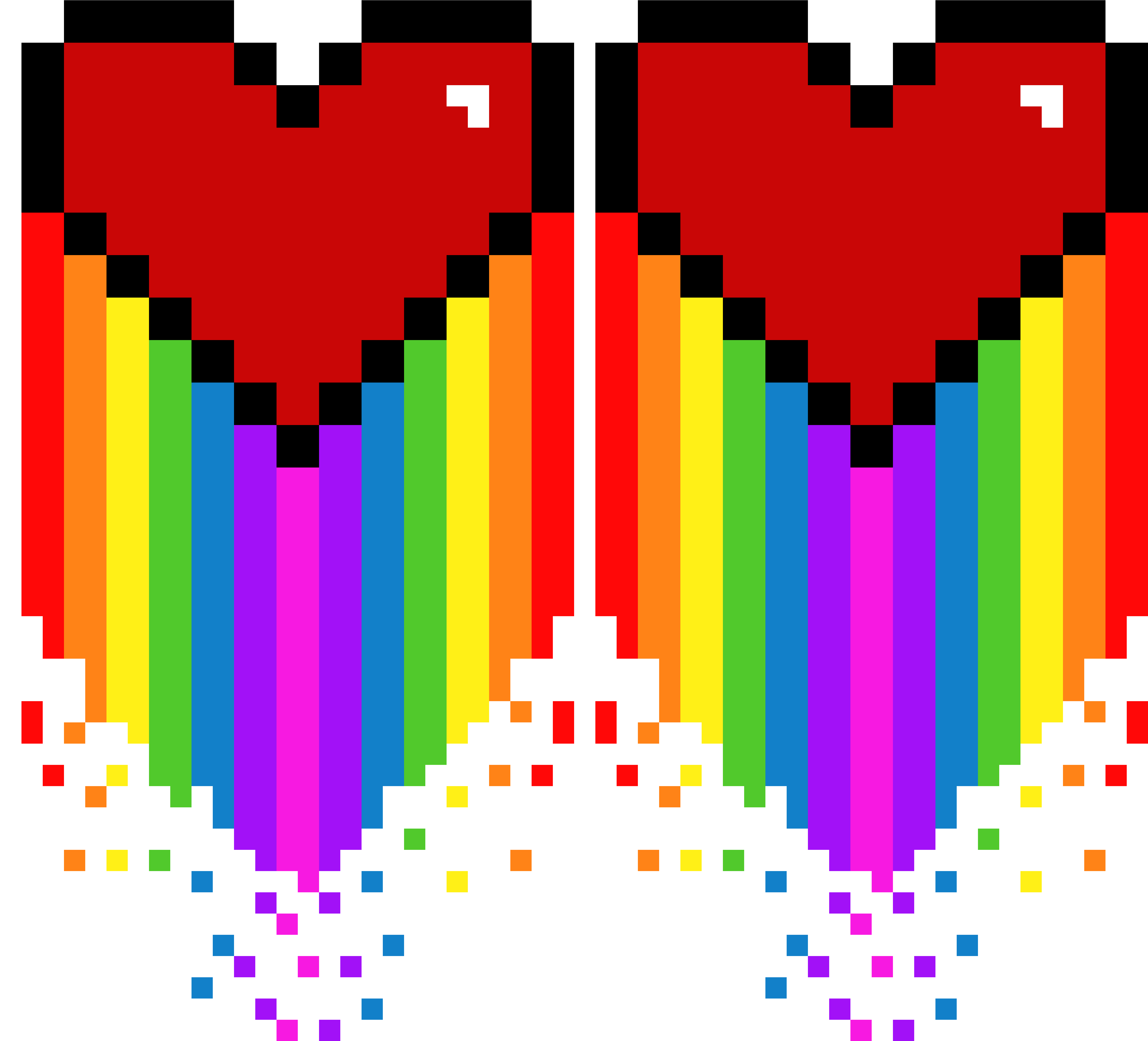 A Rainbow Colored Hearts