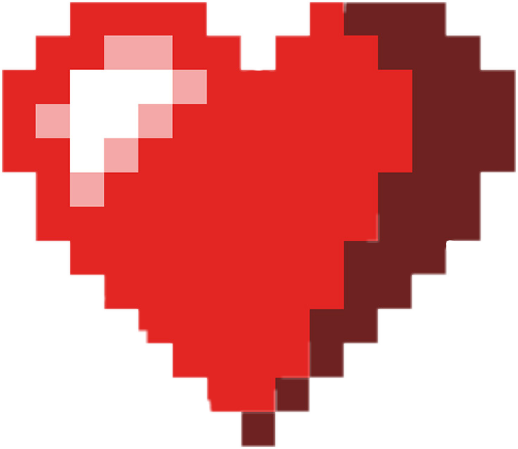 Pixel Heart Png 734 X 636