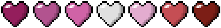 Pixel Heart Png 739 X 95
