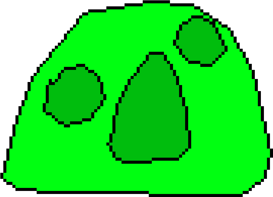 A Green Object With A Black Background