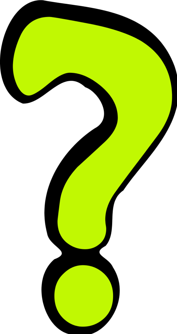 A Green Question Mark On A Black Background