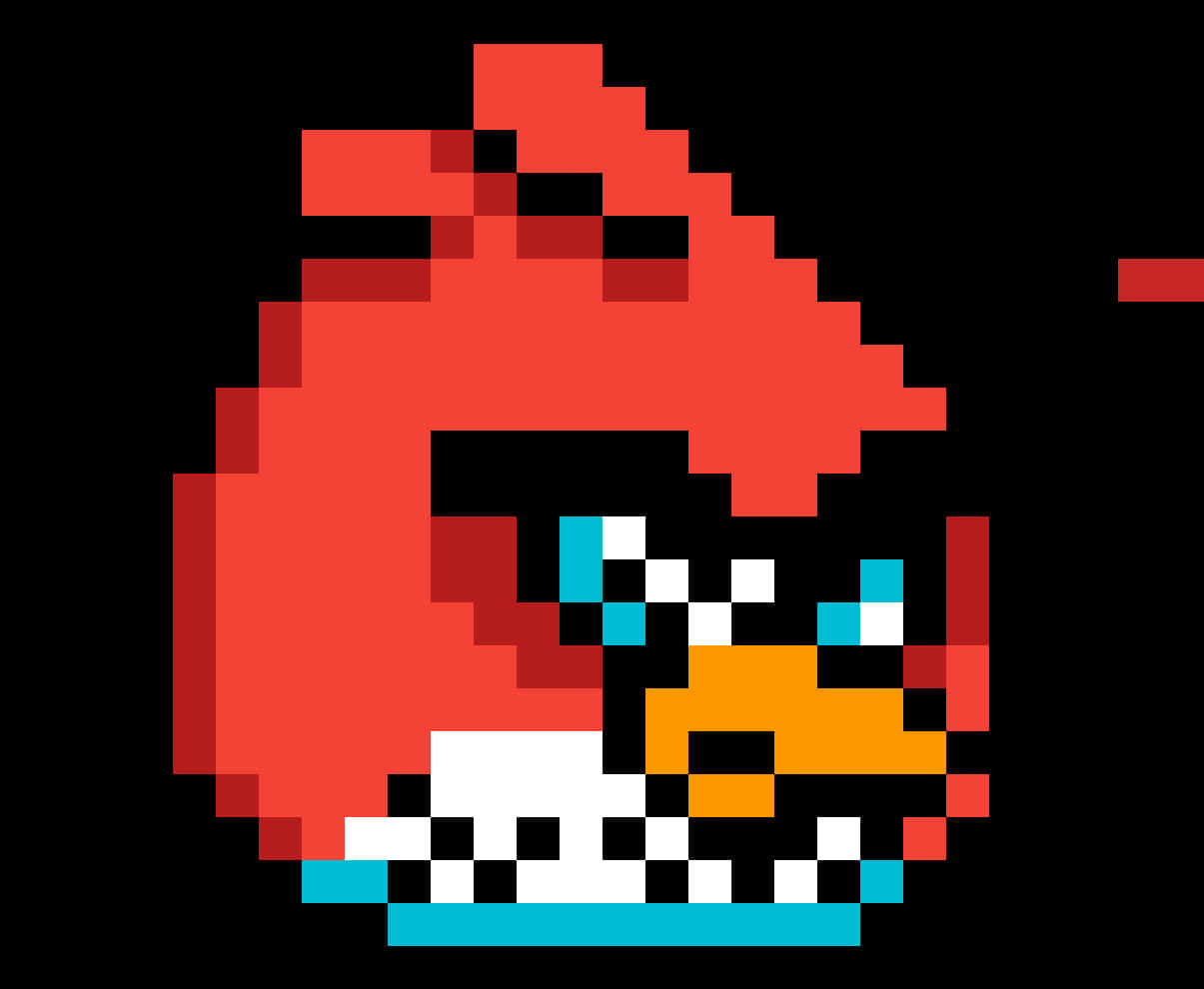 Pixelated Red Angry Birds