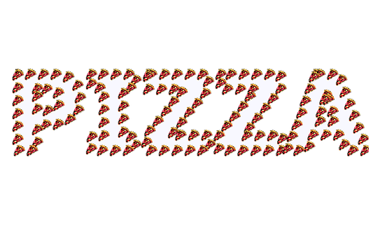 A Group Of Pizzas On A Black Background