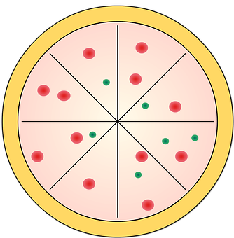 A Circular Object With Red And Green Dots