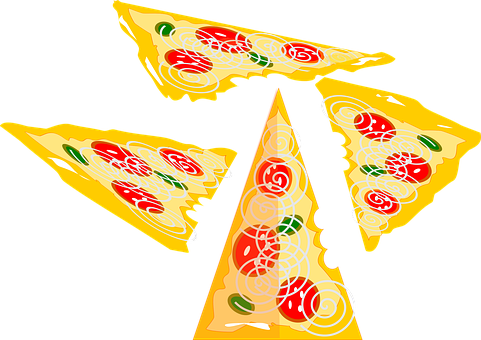 A Group Of Slices Of Pizza