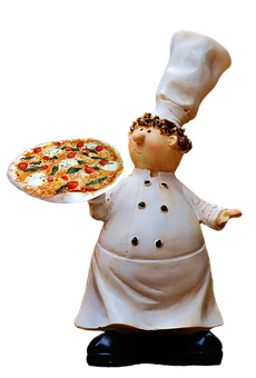 A Chef Holding A Pizza