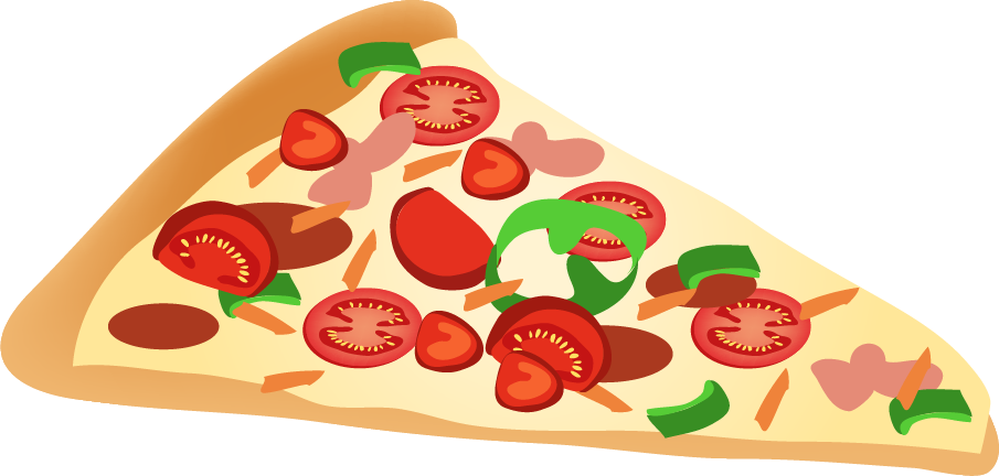 A Slice Of Pizza With Tomatoes And Peppers