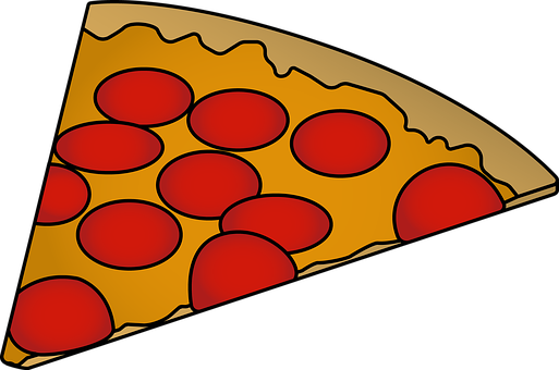 A Slice Of Pizza With Red And Yellow Toppings