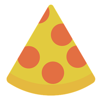 A Yellow And Orange Pizza Slice