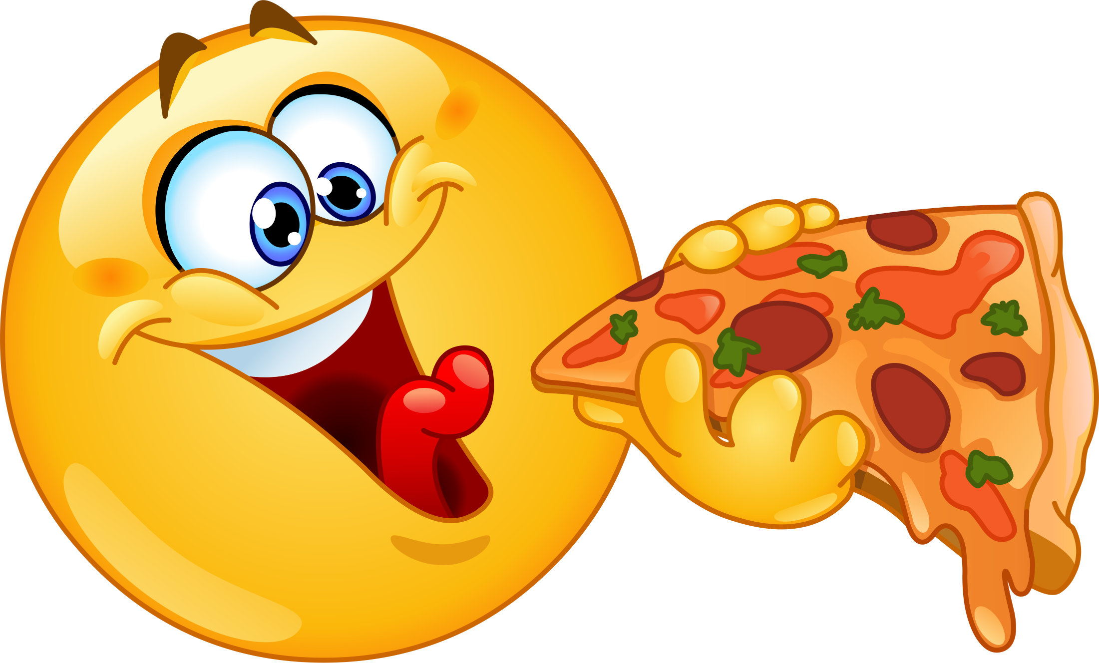 A Cartoon Character Holding A Slice Of Pizza