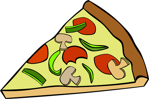 A Slice Of Pizza With Different Toppings