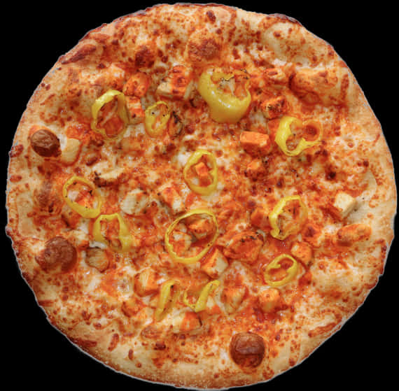 Pizza With Yellow Round Toppings