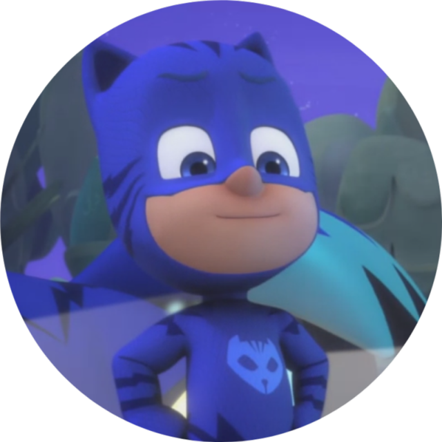 A Cartoon Character In A Blue Garment