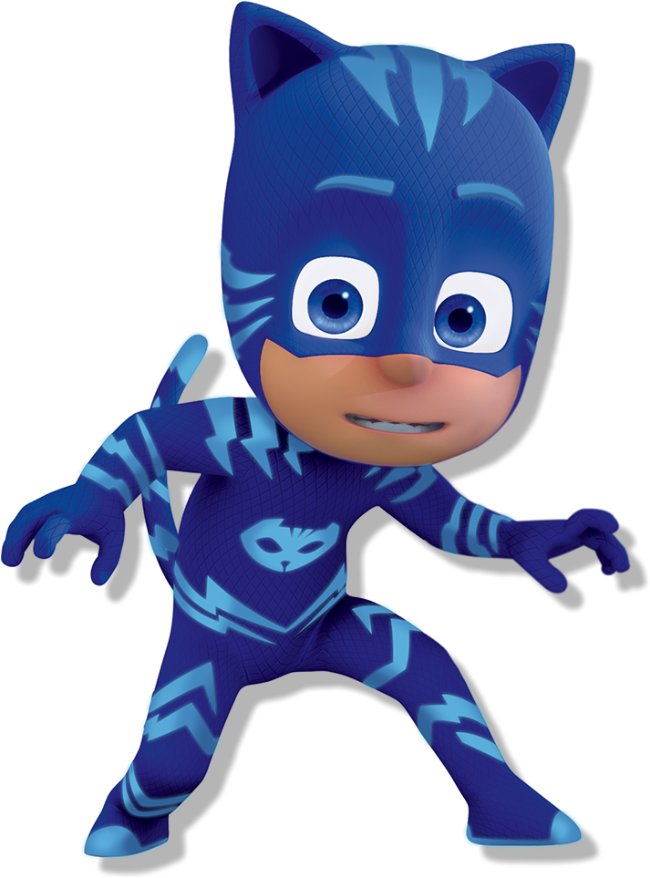A Cartoon Character In A Blue Garment