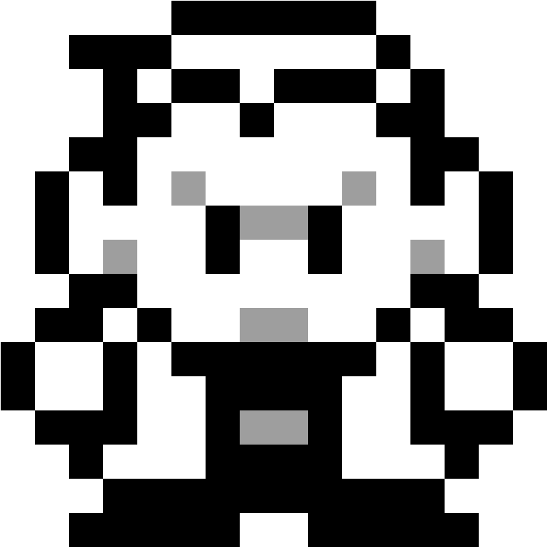 A Pixel Art Of A White Creature