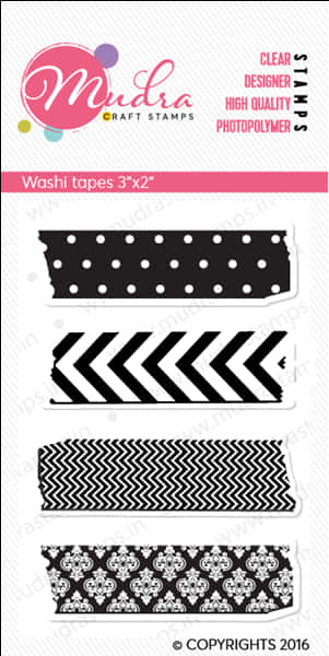 A Set Of Black And White Washi Tapes