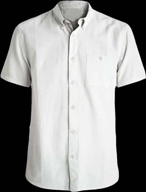 A White Shirt With A Black Background
