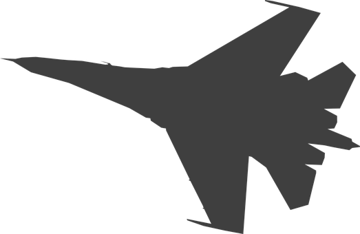 A Grey Airplane On A Black Background