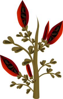 A Plant With Red Flowers