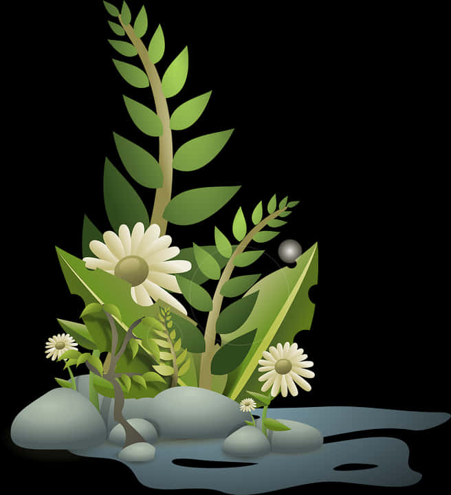 Plants, Flower, Flowers, Cartoon, Free, Plant, Tropical - Plants Clipart