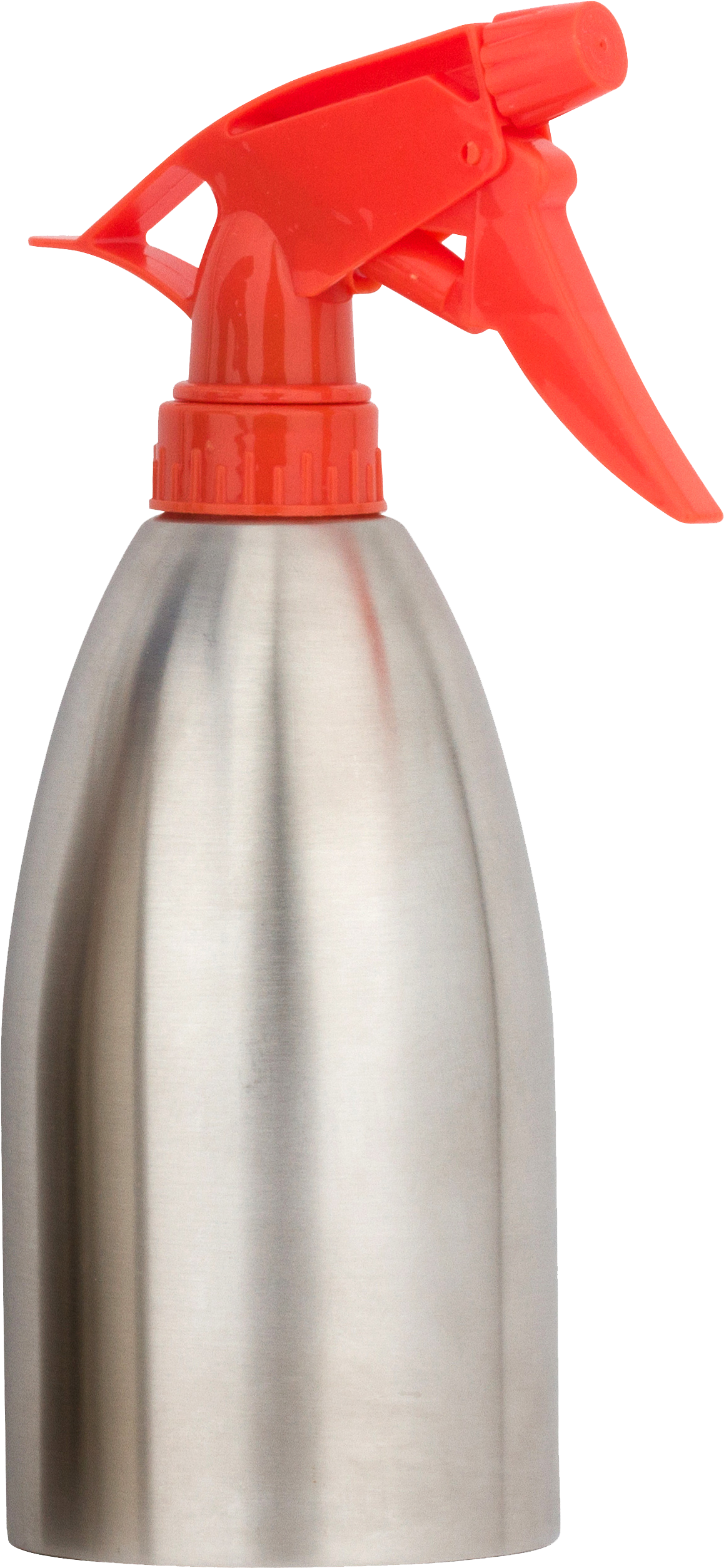 A Silver And Red Spray Bottle