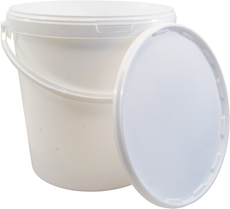 A White Bucket With A Lid