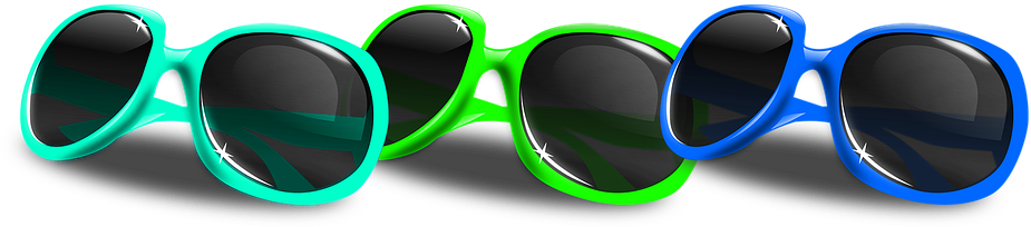 A Green Sunglasses With Black Lenses