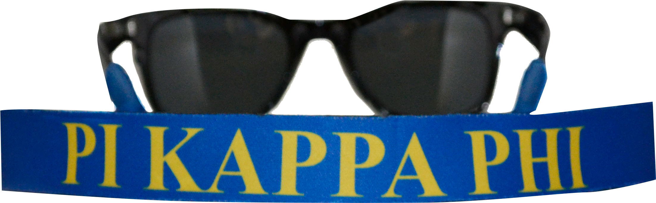 A Pair Of Sunglasses With A Blue Sign