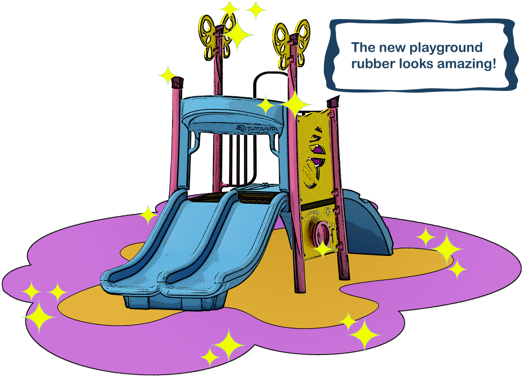 A Cartoon Of A Blue Slide