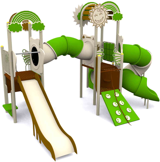 A Green And White Playground