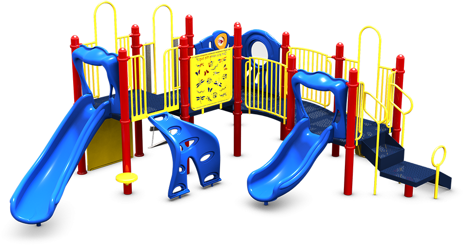 A Blue And Yellow Playground