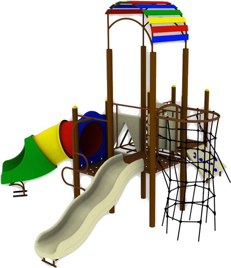 A Playground With A Slide