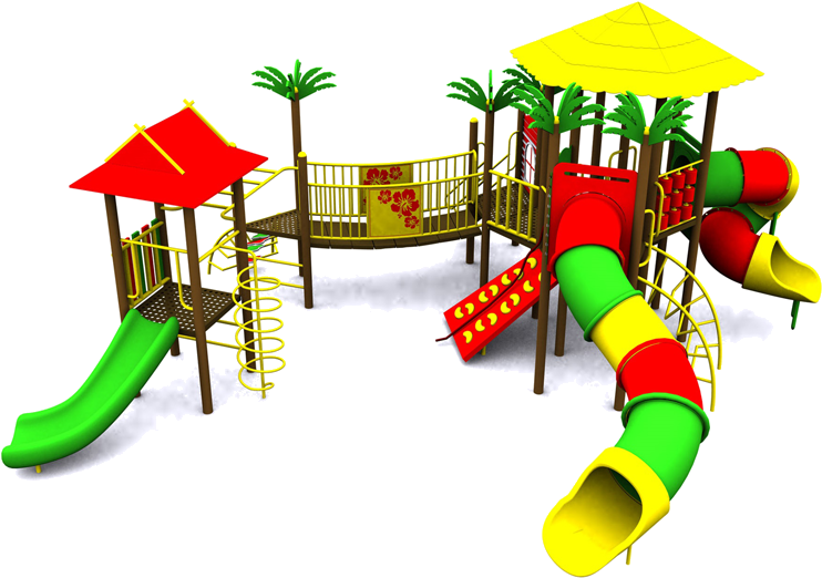 A Playground With A Slide And A Slide